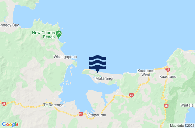 Mapa da tábua de marés em Omara Spit, New Zealand