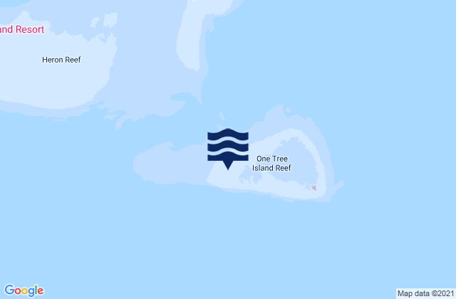 Mapa da tábua de marés em One Tree Islet, Australia