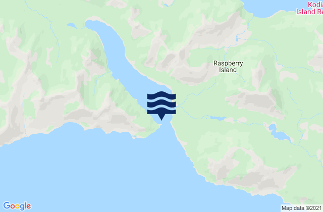 Mapa da tábua de marés em Onion Bay, United States