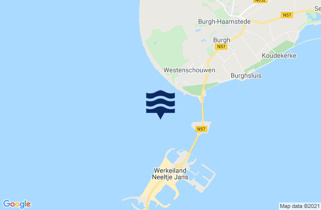 Mapa da tábua de marés em Oosterschelde 04, Netherlands