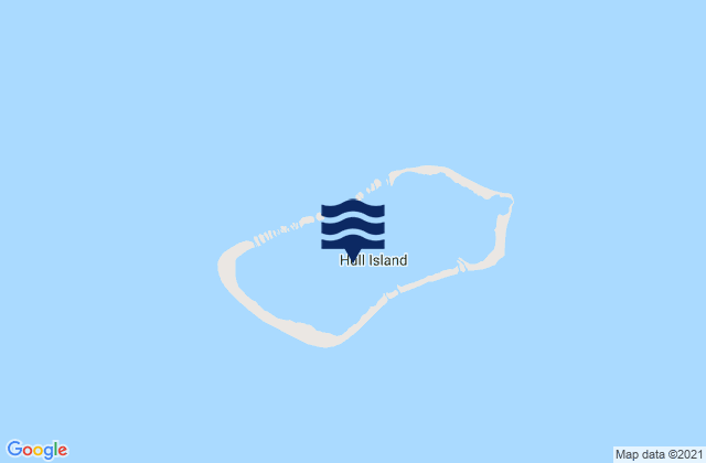 Mapa da tábua de marés em Orona, Kiribati