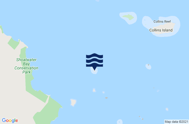 Mapa da tábua de marés em Osborn Island, Australia