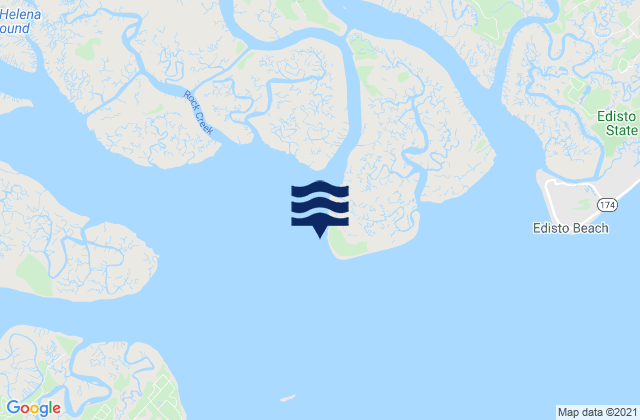 Mapa da tábua de marés em Otter Island, United States