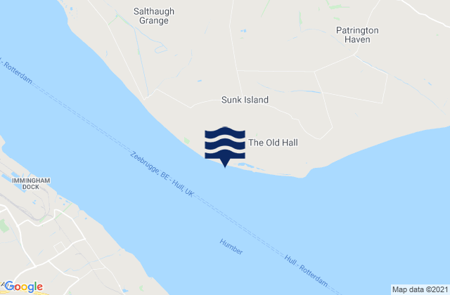 Mapa da tábua de marés em Ottringham, United Kingdom