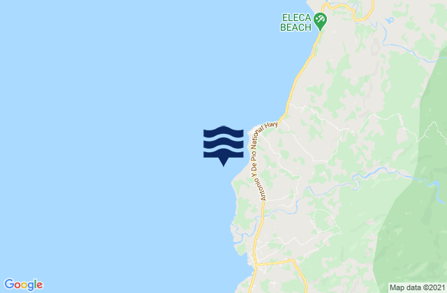 Mapa da tábua de marés em Owak, Philippines