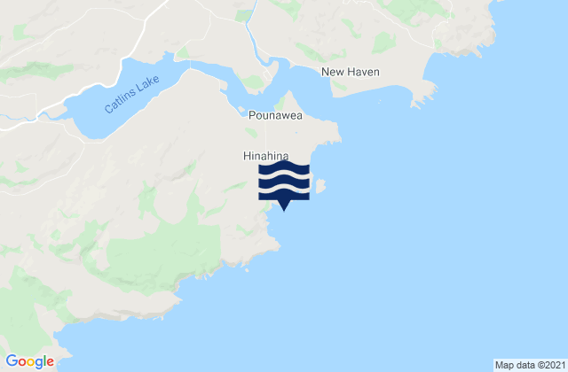 Mapa da tábua de marés em Owaka Area, New Zealand