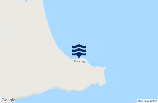 Mapa da tábua de marés em Owenga, New Zealand