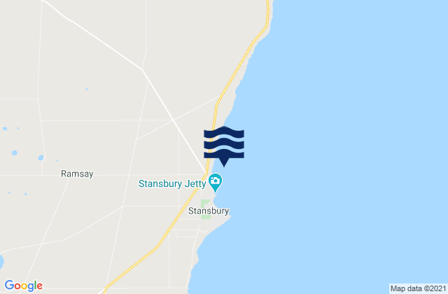 Mapa da tábua de marés em Oyster Bay, Australia