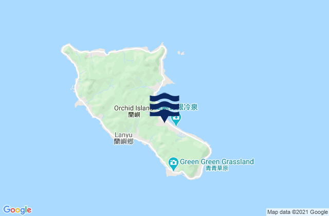 Mapa da tábua de marés em Pa-tai Wan (Lan Yu), Taiwan