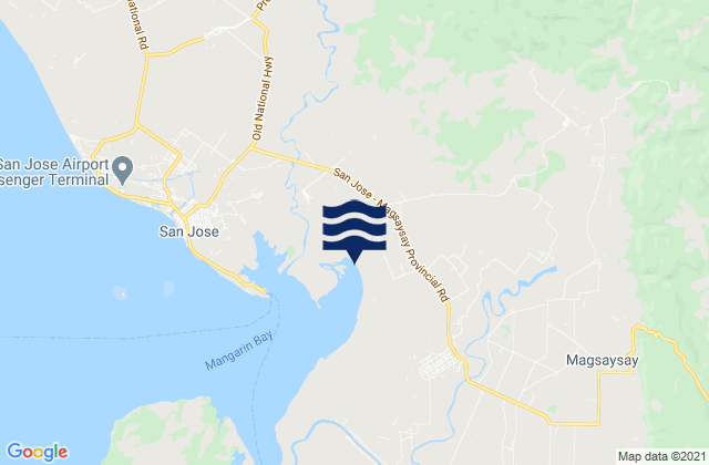 Mapa da tábua de marés em Paclolo, Philippines