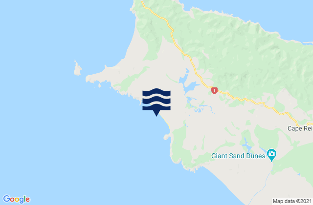 Mapa da tábua de marés em Paengarēhia / Twilight Beach, New Zealand