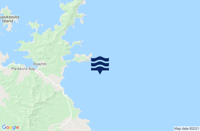 Mapa da tábua de marés em Pahi Bay, New Zealand