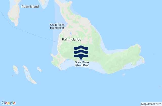 Mapa da tábua de marés em Palm Island, Australia