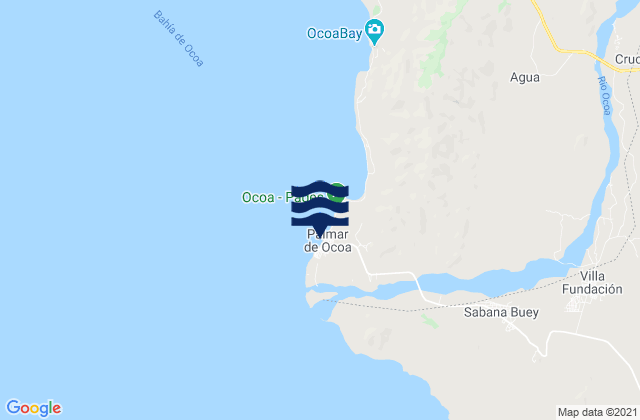 Mapa da tábua de marés em Palmar de Ocoa, Dominican Republic