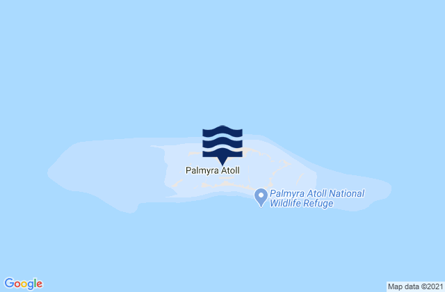 Mapa da tábua de marés em Palmyra Island, Kiribati