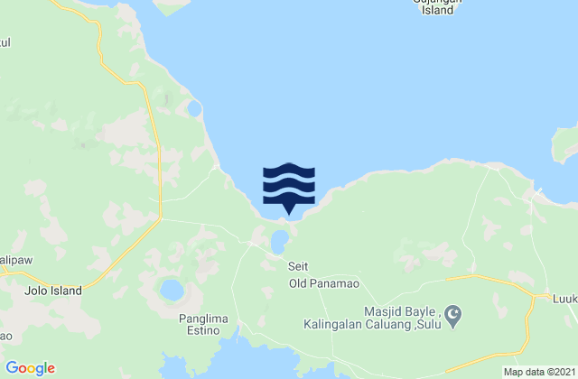 Mapa da tábua de marés em Pananaw, Philippines