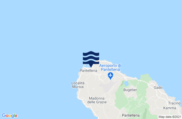 Mapa da tábua de marés em Pantelleria, Italy