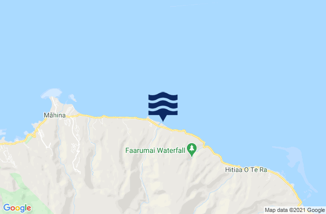 Mapa da tábua de marés em Papenoo, French Polynesia
