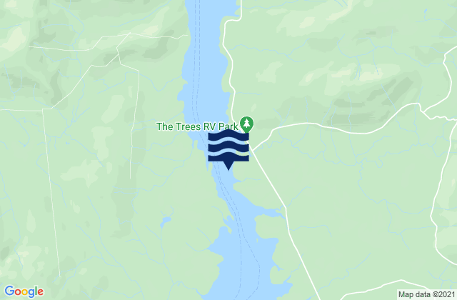 Mapa da tábua de marés em Papkes Landing, United States