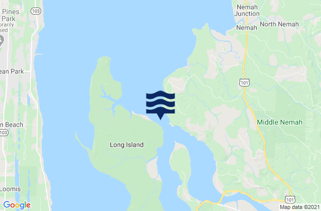 Mapa da tábua de marés em Paradise Point Long Island, United States