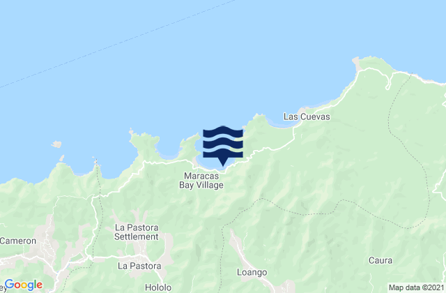 Mapa da tábua de marés em Paradise, Trinidad and Tobago