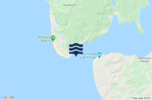 Mapa da tábua de marés em Paratutae Island, New Zealand