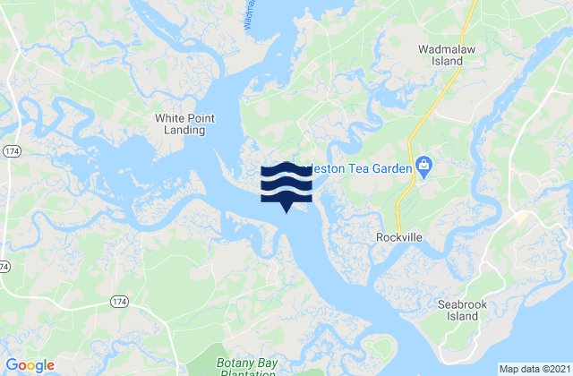 Mapa da tábua de marés em Park Island Tom Point Creek, United States
