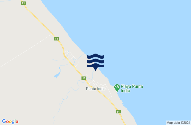 Mapa da tábua de marés em Partido de Punta Indio, Argentina