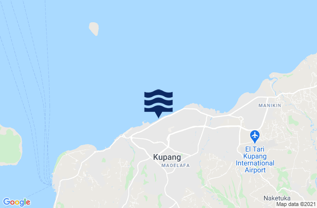 Mapa da tábua de marés em Pasirpanjang, Indonesia