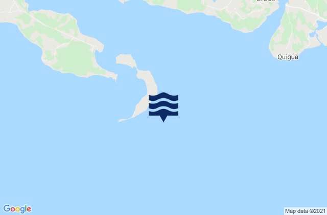 Mapa da tábua de marés em Paso Lagartija, Chile