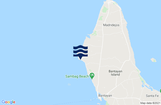 Mapa da tábua de marés em Patao, Philippines