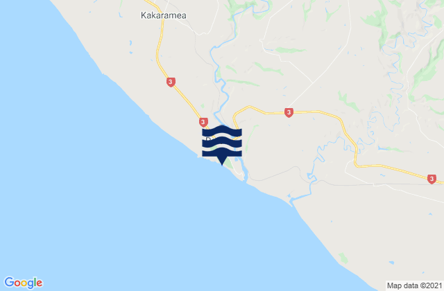 Mapa da tábua de marés em Patea, New Zealand