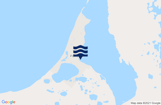 Mapa da tábua de marés em Paulatuk, United States