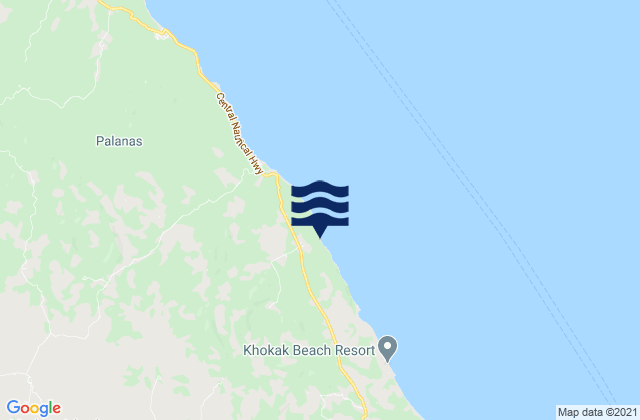 Mapa da tábua de marés em Pawican, Philippines