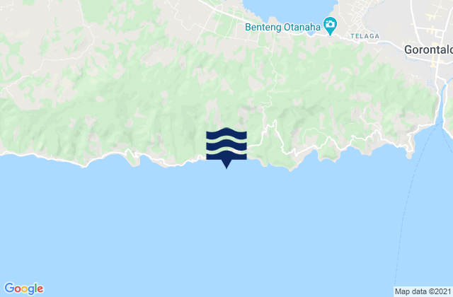 Mapa da tábua de marés em Payunga, Indonesia