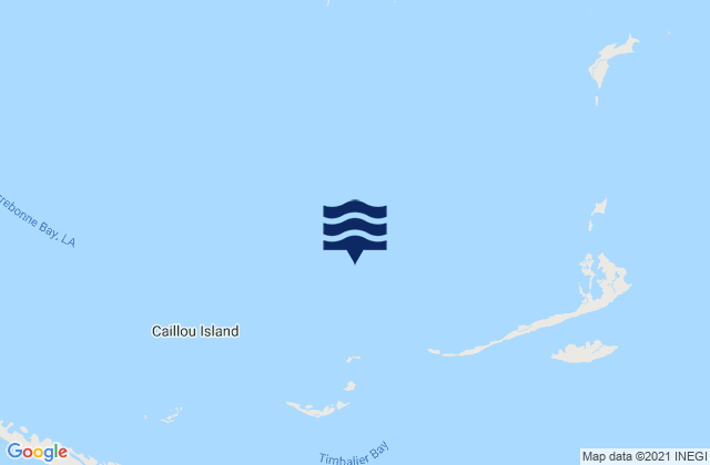 Mapa da tábua de marés em Pelican Islands (Timbalier Bay), United States