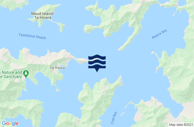 Mapa da tábua de marés em Pelorus Sound Entrance, New Zealand