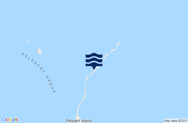 Mapa da tábua de marés em Pelsaert Island, Australia