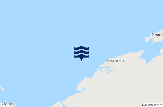 Mapa da tábua de marés em Pemberton Island, Australia