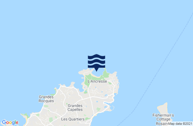 Mapa da tábua de marés em Pembroke Bay Beach, France