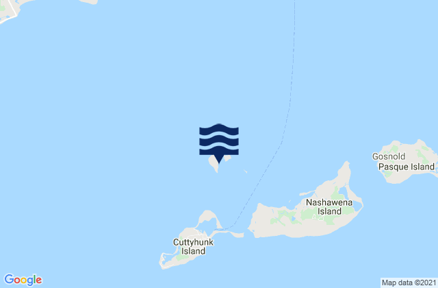 Mapa da tábua de marés em Penikese Island, United States