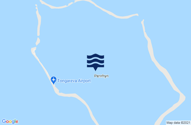 Mapa da tábua de marés em Penrhyn (Tongareva) Island, Kiribati