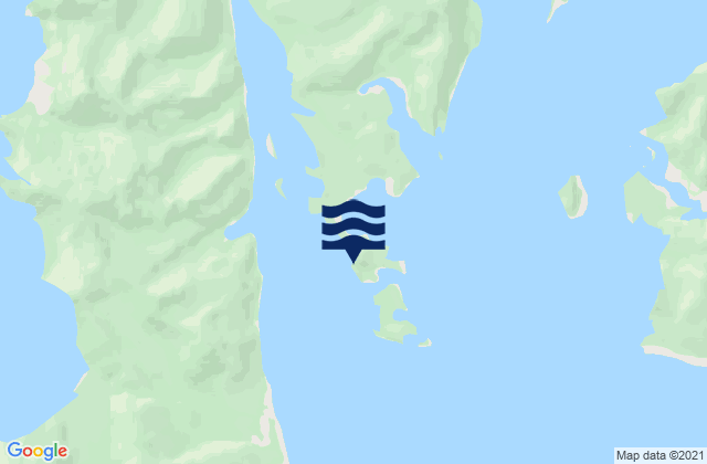 Mapa da tábua de marés em Península El Cisne, Chile