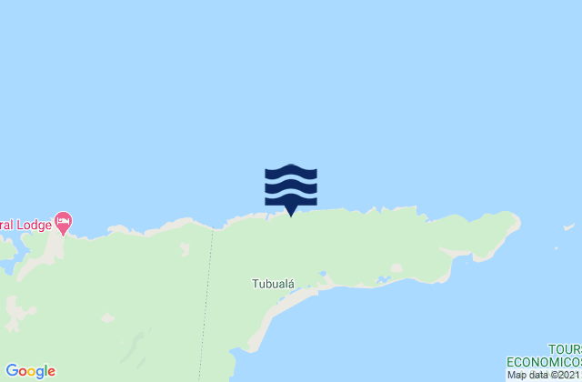 Mapa da tábua de marés em Península de San Blas, Panama