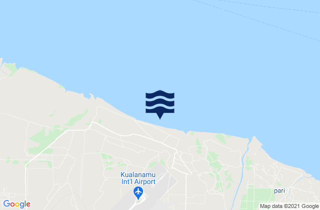Mapa da tábua de marés em Percut, Indonesia