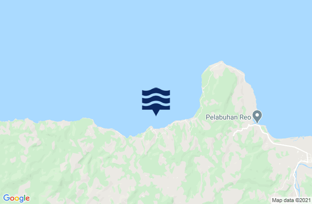 Mapa da tábua de marés em Pering, Indonesia