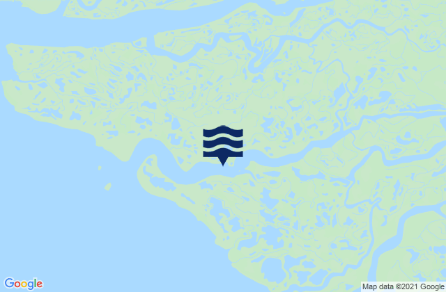 Mapa da tábua de marés em Pete Dahl Slough, United States
