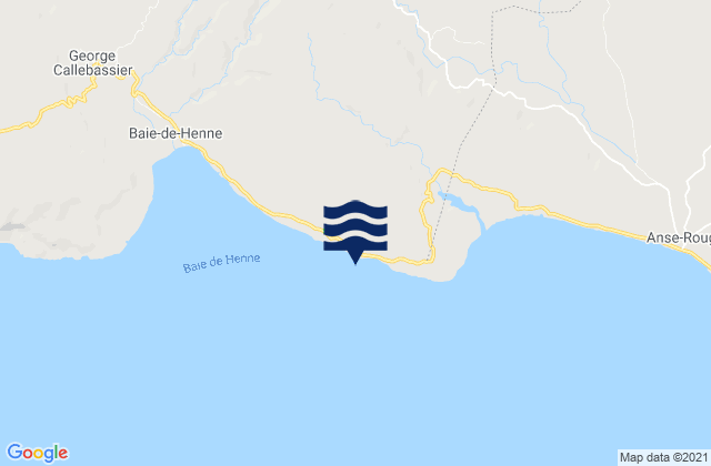 Mapa da tábua de marés em Petite Anse, Haiti