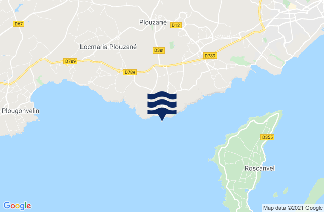 Mapa da tábua de marés em Phare du Petit Minou, France