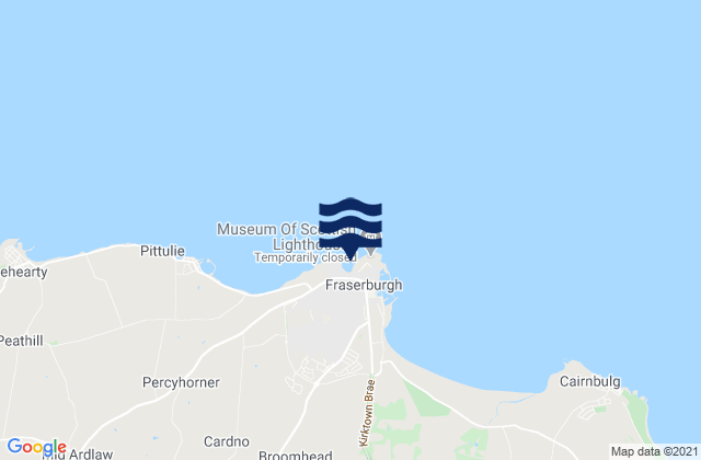 Mapa da tábua de marés em Phingask, United Kingdom